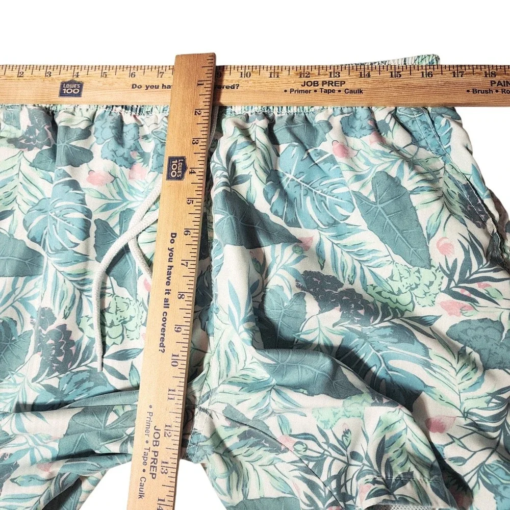 Unitop Swim Trunks sz 34 Mens Hawaiian Aloha Blue White Tropical Aloha Surf 34x6